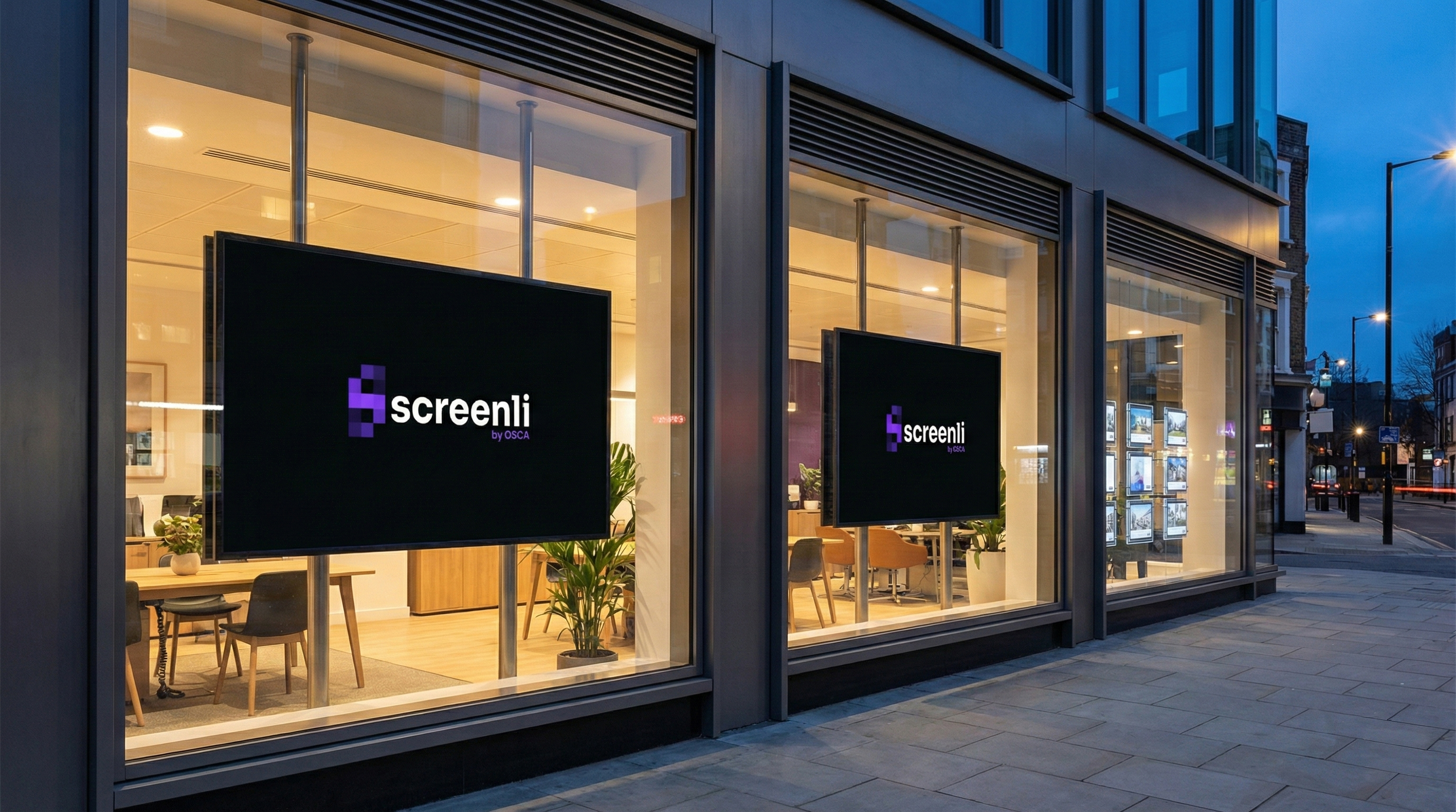 Screenli digital signage example for estate agents